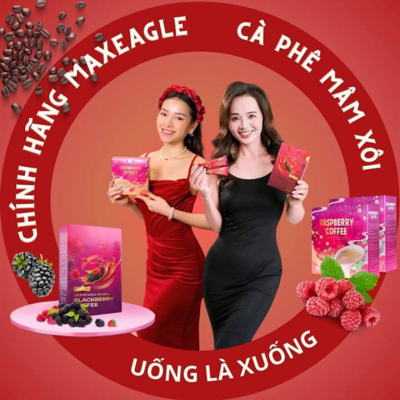 *Hộp 15 Gói Chính Hãng* Cà Phê Mâm Xôi Giảm Cân Raspbeery Coffe Hộp 15 gói