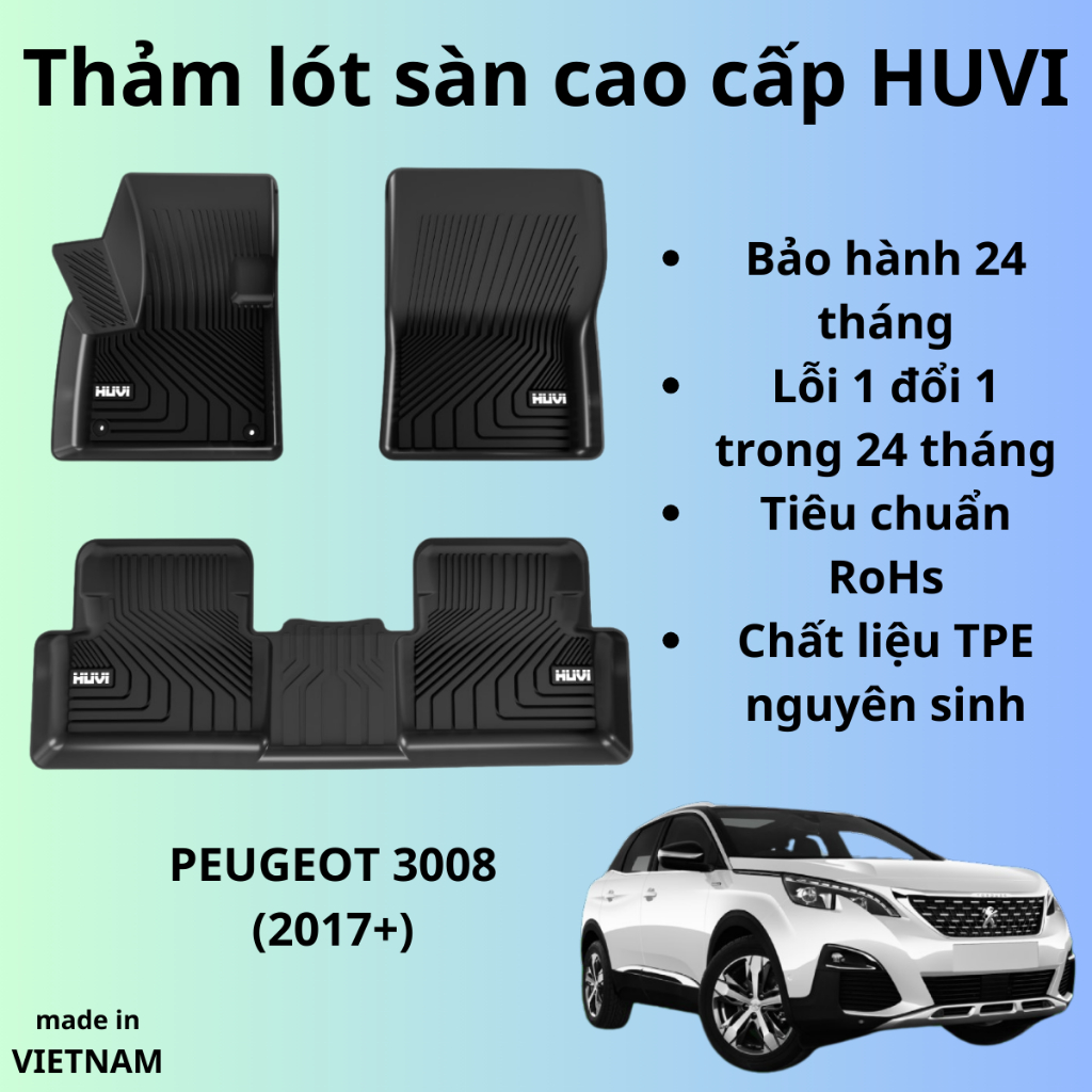 Thảm lót sàn cao cấp HUVI PEUGEOT 4008 (2017+)