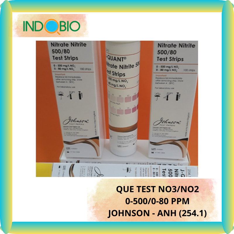 [CHÍNH HÃNG] QUE TEST THỬ NO3/NO2 (NITRAT/NITRIT) 254.1 (500/80 PPM) JOHNSON-ANH [KÈM COA]