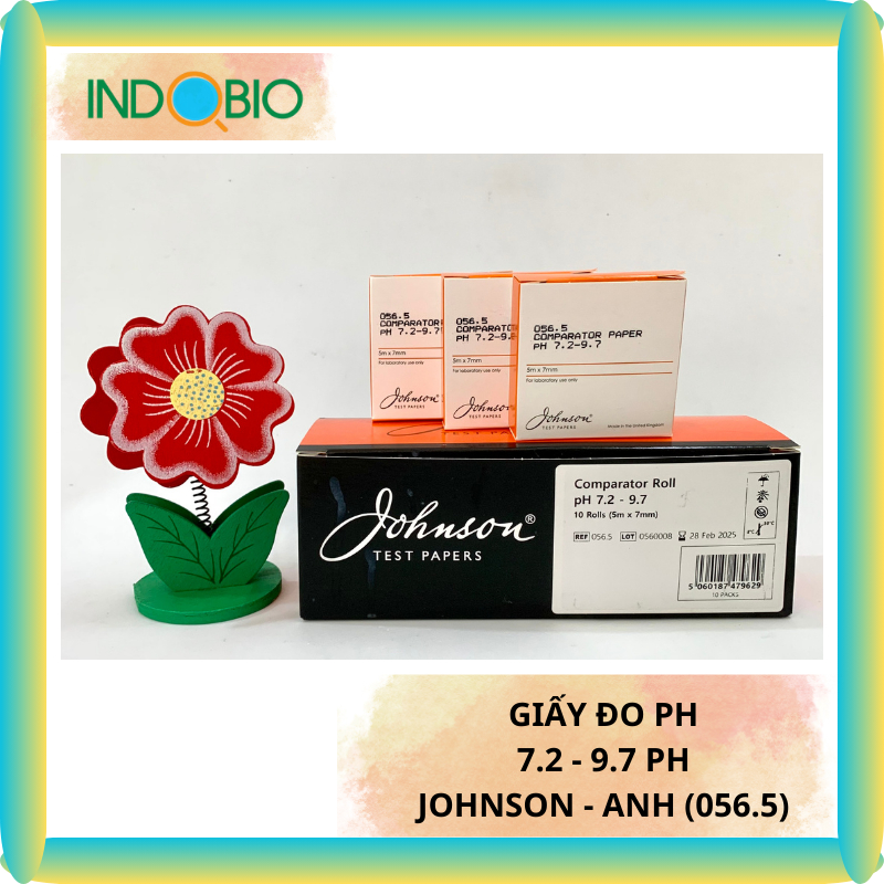 [CHÍNH HÃNG] GIẤY ĐO pH 056.5, 7.2-9.7 PH JOHNSON-ANH [KÈM COA]