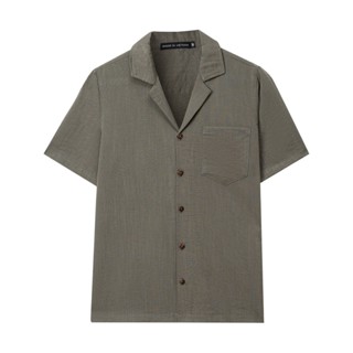 Áo sơ mi nam ngắn tay cổ vest form đẹp vải đũi thấm hút, sang trọng dễ phối đồ