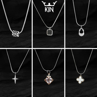 Vòng Cổ Titan KIN ACCESSORIES Mạ Bạc 925 Trơn Mặt Dây Tùy Chọn - Dây Chuyền Basic Kiểu Dáng Sang Trọng Cho Nam Nữ