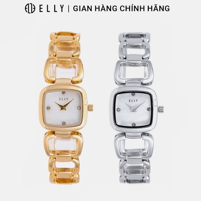 Đồng hồ nữ ELLY EH18 dây kim loại mặt phủ sapphire chính hãng