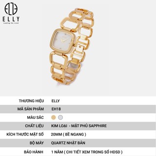   ĐỒNG HỒ NỮ CAO CẤP ELLY – EH18