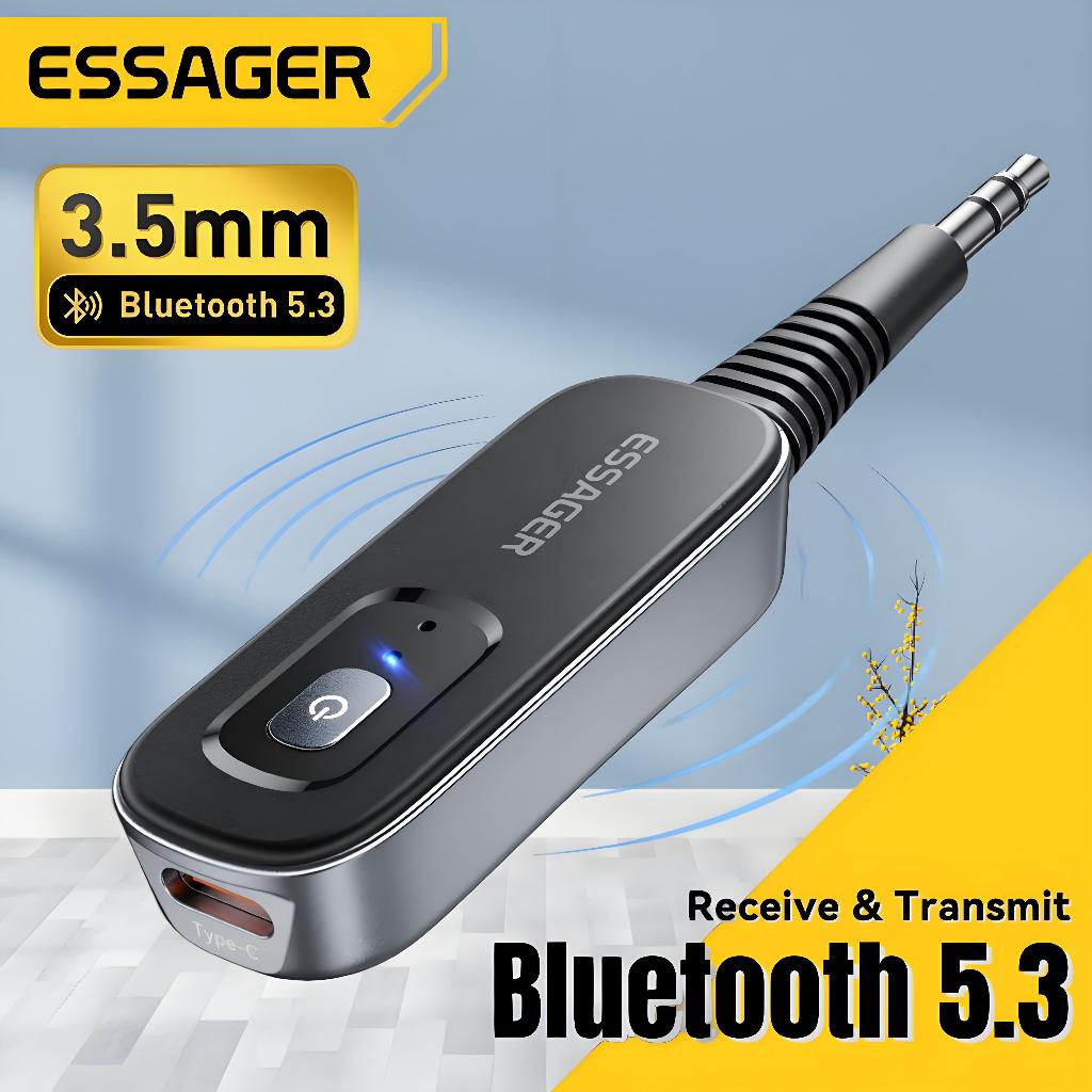 Essager Type C 3.5Mm Bluetooth Receiver Hỗ trợ Điện thoại Gọi không dây Transmitter RX TX Adapter