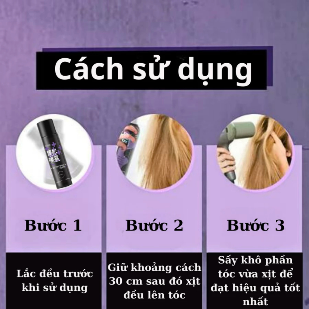 Gôm Mềm Xịt Tóc Tạo Phồng GINBI - Xịt Tóc GINBI Tạo Kiểu, Làm Phồng Tóc, Giữ Nếp Tóc, Không Gây Bết Suốt 24H