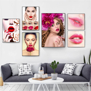 COMBO 5 TRANH PHUN XĂM MẪU MỚI, bộ 5 tranh fomex dán tường decor tiệm phun xăm môi mày thẩm mỹ