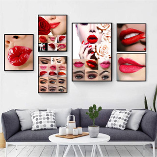 COMBO 5 TRANH PHUN XĂM MẪU MỚI, bộ 5 tranh fomex dán tường decor tiệm phun xăm môi mày thẩm mỹ