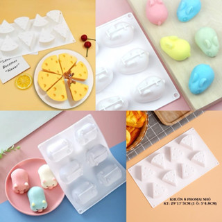 KHUÔN SILICON PHOMai Cheese  , khuôn heo  và thỏ . Làm pudding,PANNA COTTA , SOcola, rau câu, khúc bạch , sáp nến
