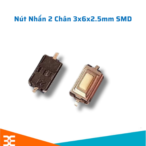 Nút Nhấn 2 Chân 3x6x2.5mm SMD-ĐỎ