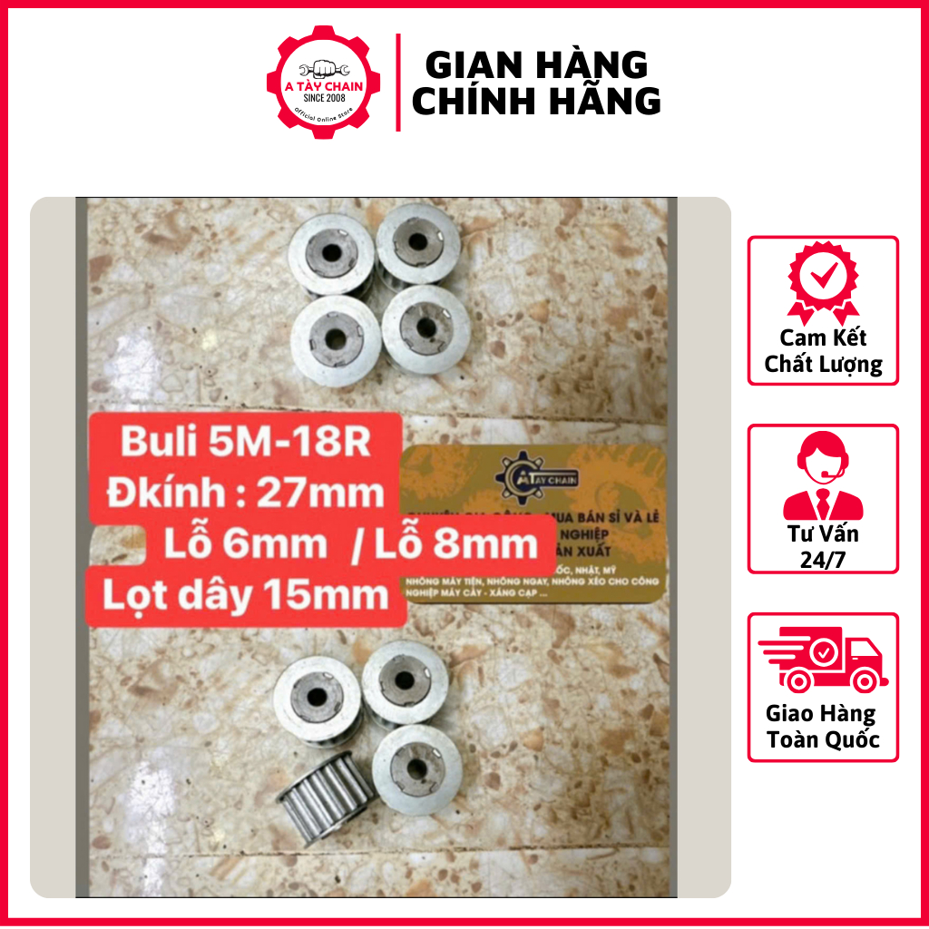 Puly 5M 18R / 20R - Puly XL -18R / 28R / 30R .Rộng 20mm Dùng Cho Dây Đai Bản 15mm.