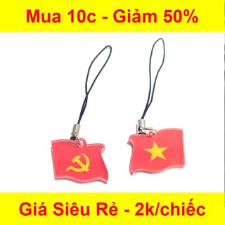 [Xưởng-Sỉ 2k/c] Set 10c Dây Treo Điện Thoại Lá Cờ Tổ Quốc - Cờ Tổ Quốc, Cờ Đảng - Cờ Đỏ Sao Vàng