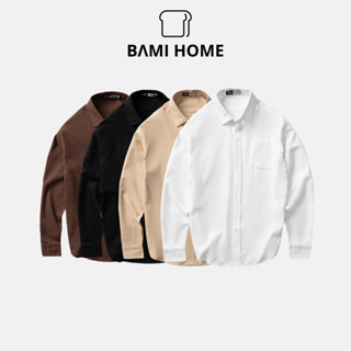 Áo sơ mi nam tay dài vải LINEN BAMI HOME form dáng thanh lịch, thoải mái, thấm hút tốt ASM01
