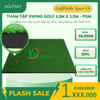 ( Tặng Tee ) Thảm Tập Swing Golf 1.5m x 1.5m - PGM Hitting Mat - DJ003