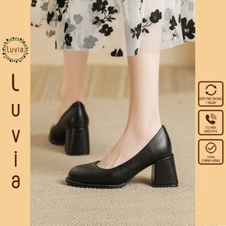 Giày cao gót 5 phân Mary Jane thiết kế basic dế phối đồ Luvia X159CG (Giày form rộng, chân gầy mỏng lùi 1 size)