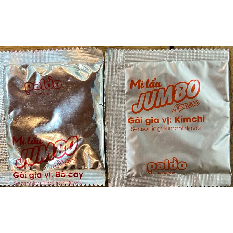  Gia vị mì lẩu Koreno jumbo Bò và kim chi   0.5 Kg và 1 Kg   