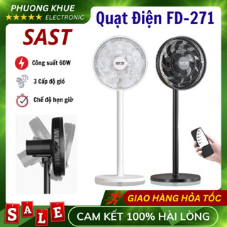 Quạt Điện Đứng FD-271 SAST Kèm Điều Khiển, Công Suất Lớn, Độ Ồn Thấp, Điều Chỉnh Lên Xuống Nhiều Góc Độ