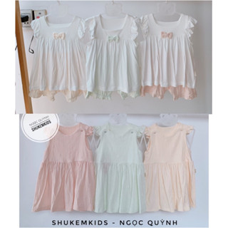 Uala rogo - Váy bộ baby doll sợi tre mềm Uala sale cho bé gái