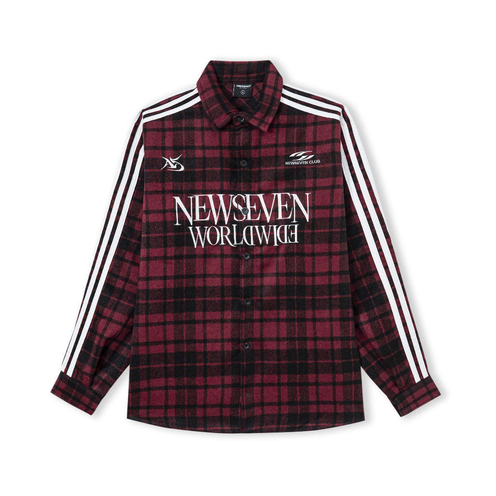 [NEWSEVEN] Áo Sơ Mi Dạ Kẻ NEWSEVEN Oversize Jersey Plaid Shirt SM.394