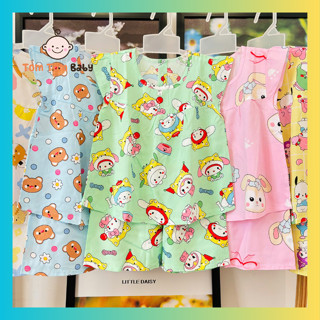 Bộ quần áo bé gái CÁNH TIÊN chất vải tole, lanh 2 da loại 1 mùa hè mềm, mịn, mát, size 1 đến 16 cho bé 5-43 kg