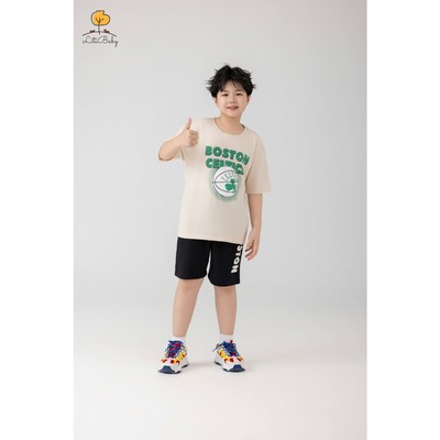 Bộ quần đùi áo phông bé trai ngắn tay, cotton size đại 10 đến 16 tuổi