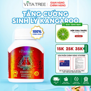  Tăng cường sinh lý Vitatree Kangaroo 40000 Max 100 viên Úc nam giới bổ sung vitamin khoáng chất phái mạnh 