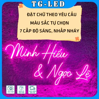 Đèn Led Neon trang trí, Đèn Led Tên theo yêu cầu cực HOT, đa dạng mẫu mã màu sắc, giá thành rẻ độ bền cao