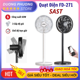 Quạt Điện Đứng FD-271 SAST Kèm Điều Khiển, Công Suất Lớn, Độ Ồn Thấp, Điều Chỉnh Lên Xuống Nhiều Góc Độ