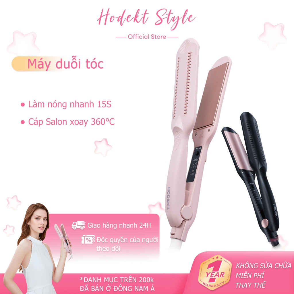 Máy Duỗi Tóc Bản Rộng HODEKT Duỗi Mượt Tóc Không Hư Tổn
