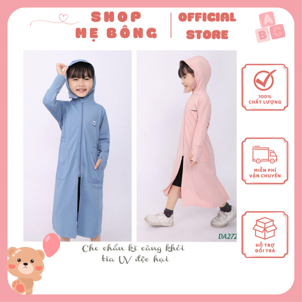 [DA2727] Áo chống nắng dáng dài Dokma (7-10 tuổi)