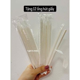Hàng tặng kèm: Ống hút giấy 12 chiếc