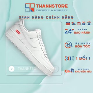 [CHÍNH HÃNG] Giày thể thao nam nữ trắng giày AIR FORCE 1 LOW SUPREME WHITE RED giày AF1 - NASMR