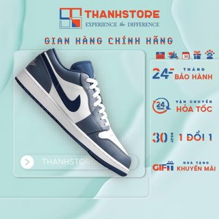   CHÍNH HÃNG  Giày thể thao nam nữ xanh giày AIR JORDAN 1 LOW GS 'ASHEN SLATE' - NA1AS 