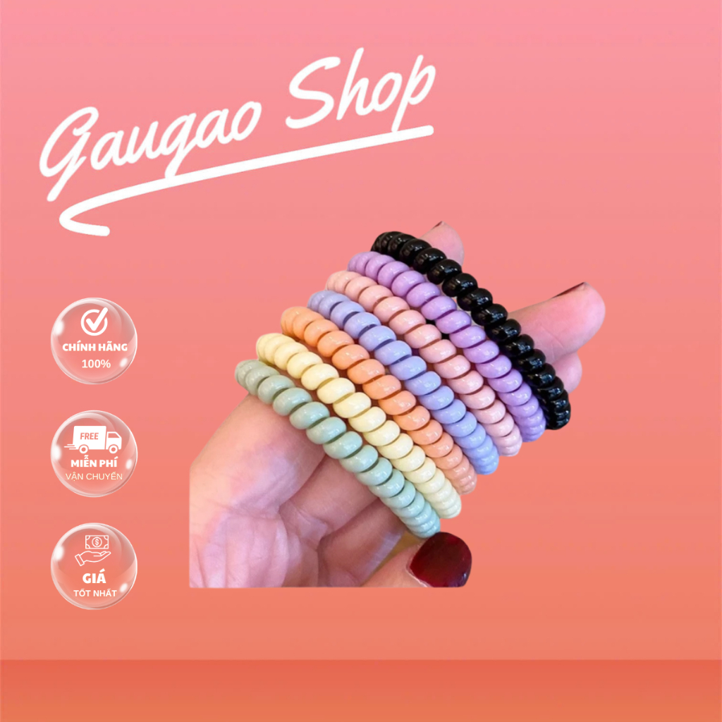 Dây buộc tóc lò xo Thiết kế sang trọng, nhỏ gọn, tiện dụng.