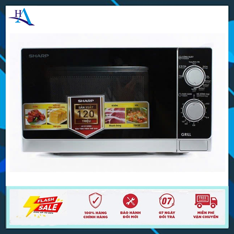 Lò Vi Sóng có nướng SHARP R-G222VN-S 20 Lít (Miễn phí giao tại HCM-ngoài tỉnh liên hệ shop)