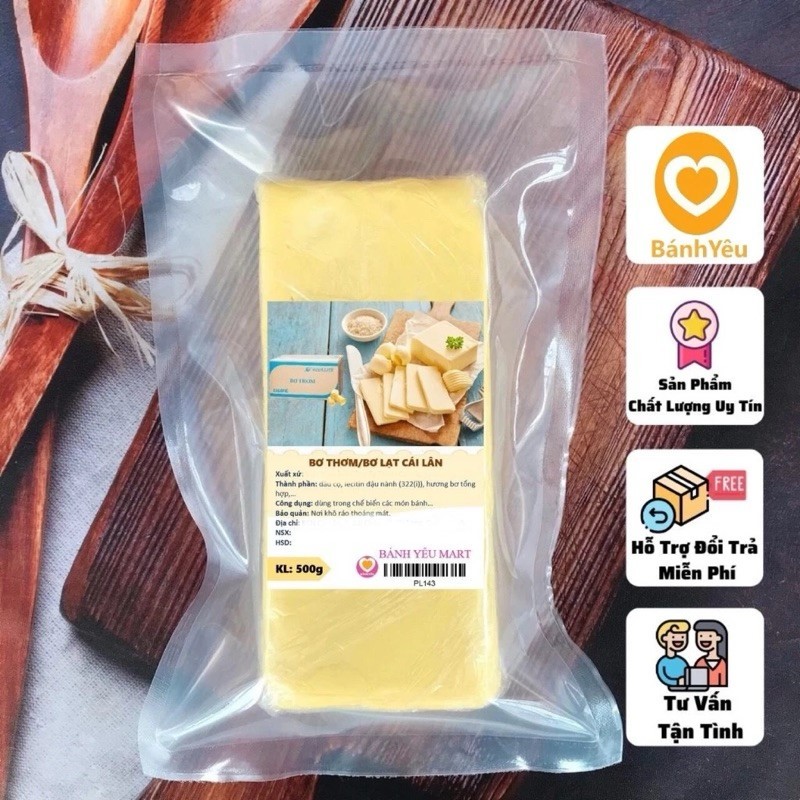 Bơ Thơm/ Bơ Lạt/ Margarine Cái Lân (200g /500g /1kg) bơ làm bánh thơm ngon (PLTC)