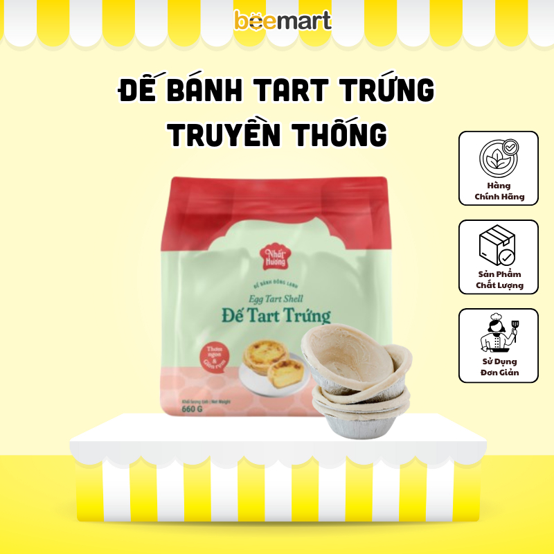 Đế Bánh Tart Trứng Vị Truyền Thống gói 650gr