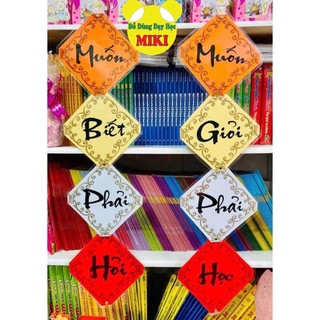 Bộ tiêu đề thủ công trang trí lớp học (mix màu ngẫu nhiên) (Đồ Dùng Dạy Học)