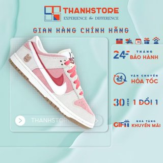 [CHÍNH HÃNG] Giày thể thao nữ hồng xám giày DUNK LOW SE 85 DOUBLE SWOOSH GREY PINK RABBIT - NDLSE85