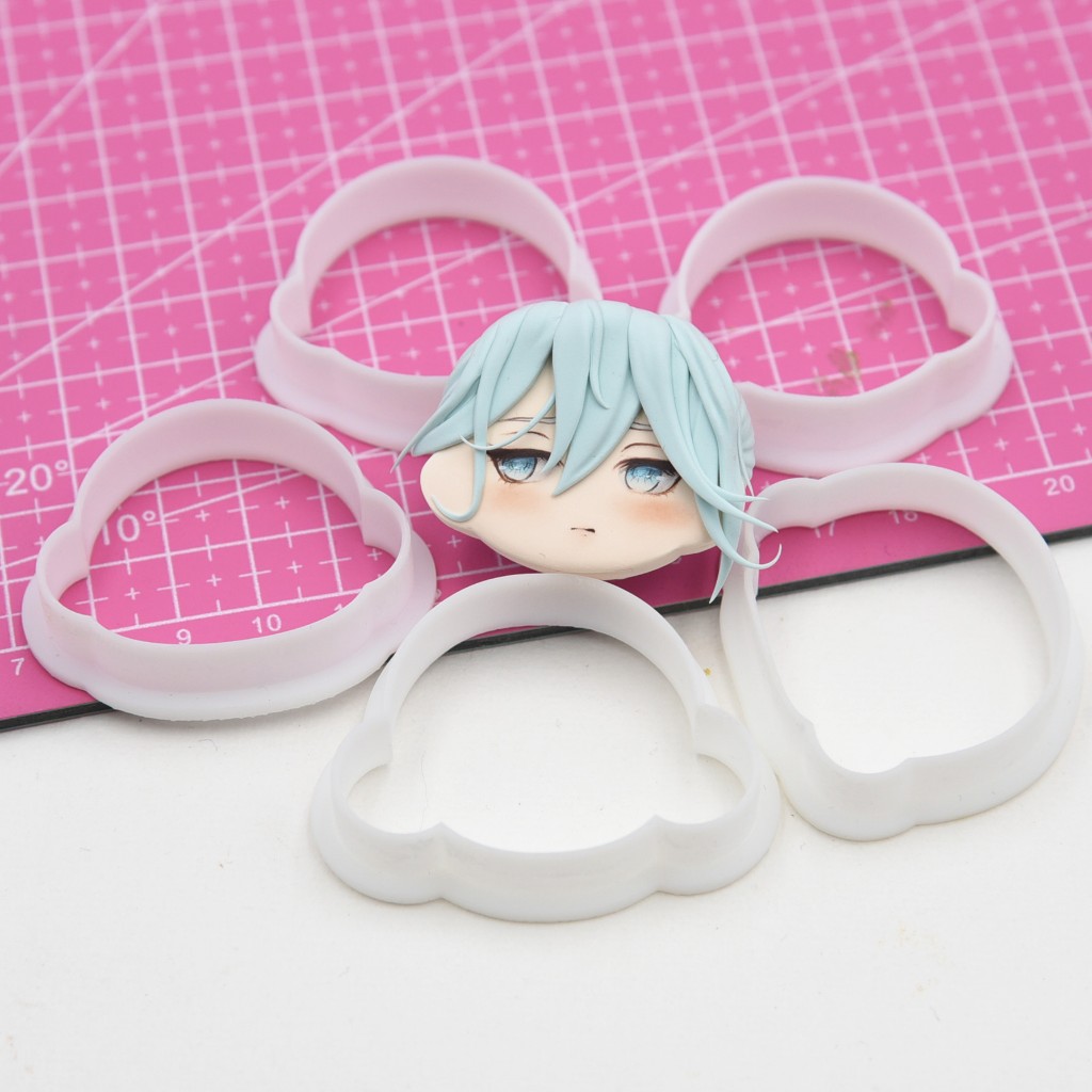 Khuôn cắt,ấn mặt chibi đất sét Ladoll,đất sét nặng tự khô,làm móc khóa,khuôn ấn bánh,làm đồ handmade