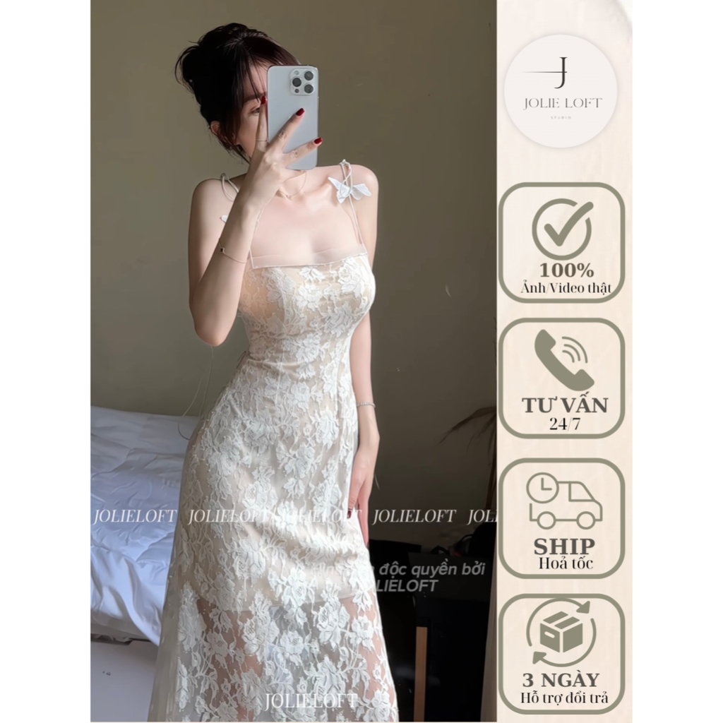 Váy nữ dự tiệc du lịch thiết kế Morela Dress JOLIE LOFT, đầm dáng dài thanh lịch đi chơi đi tiệc mùa hè