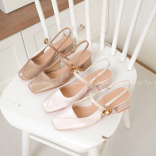 La muse - Giày slingback mũi vuông cho nữ Kohi