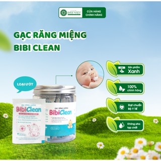Gạc rơ lưỡi cho bé sơ sinh Bibiclean hộp 10 gói - Giúp làm sạch răng, khoang miệng cho bé, an toàn