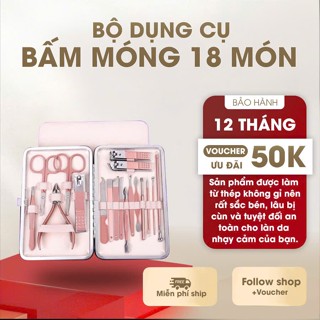 Bộ Dụng Cụ Bấm Móng Tay 16 món - Sét Dụng Cụ Làm Móng 3DM 18 Chi Tiết Nail Care Cao Cấp