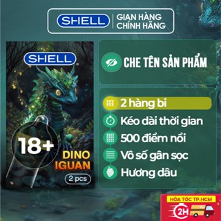 Bao cao su Shell Dino Iguan - 1 bao bi + 1 bao Shell Performax (Hộp 2 cái) | SHELL CHÍNH HÃNG