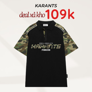 [Xả Kho] Áo Polo Phối Vải Camo Karants Local Brand Streetwear Hot Trend - KR154