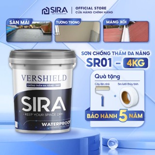 [4KG] Sơn chống thấm sàn mái, sân thượng, tường đứng, gạch men SR01 - Sơn chống thấm đa năng chống thấm rột hiệu quả