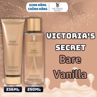 Body Mist Victoria Secret Chính Hãng Bare Vanilla, Xịt Thơm Body Toàn Thân Hương Nước Hoa 250ml