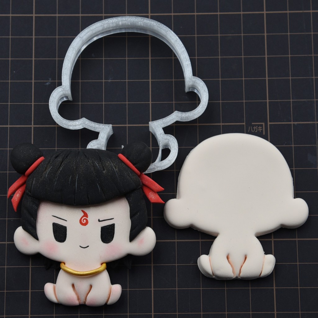 Khuôn cắt,ấn hình chibi cỡ to,khuôn ấn đất sét Ladoll,đất nặng tự khô,khuôn ấn bánh,làm đồ handmade 