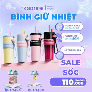Bình giữ nhiệt 710ml có ống hút,  bình giữ nhiệt nóng lạnh inox 316 cao cấp có quai xách tiện lợi